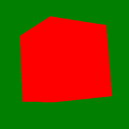 Un cube rouge