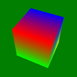 Un cube utilisant les attributs de sommet
